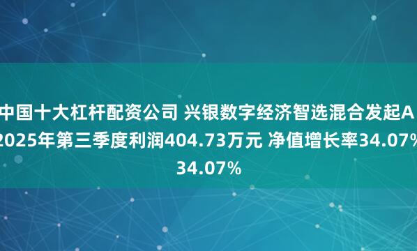 中国十大杠杆配资公司 兴银数字经济智选混合发起A：2025年第三季度利润404.73万元 净值增长率34.07%