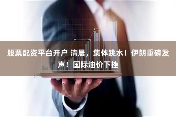 股票配资平台开户 清晨，集体跳水！伊朗重磅发声！国际油价下挫